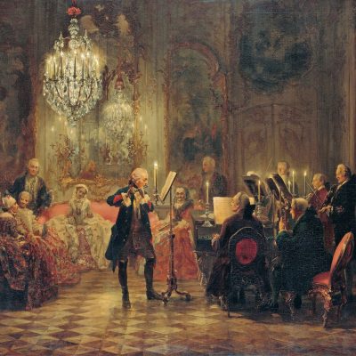 Adolph Menzel - Flötenkonzert Friedrichs des Großen in Sanssouci